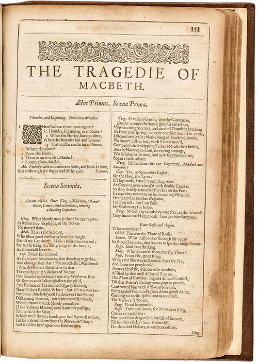 ‘Mr. William Shakespeares Comedies, Histories, and Tragedies,’ published in London in 1632. PBA image.